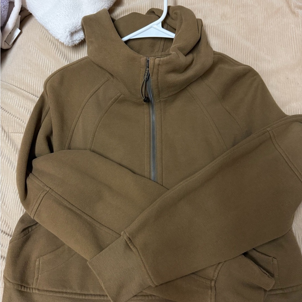 Lululemon Athletica Cropped Scuba Sweater Copper